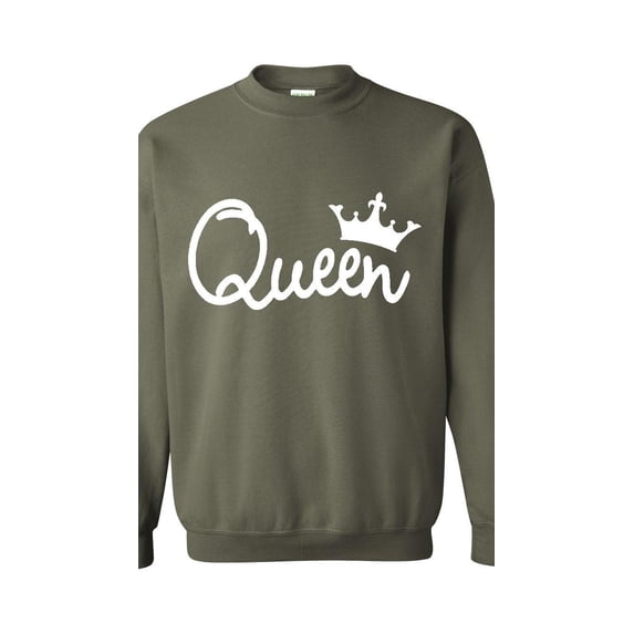 Mens Sweatshirts and Hoodies - Queen in White Crown