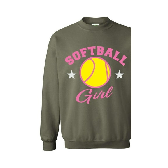 Mens Sweatshirts and Hoodies - Softball Girl