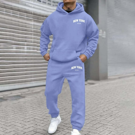 Mens Sweatsuit 2 Piece Set Hoodies And Sweatpants Sets 2025 Casual Jogging Gym Sweat Suits Athletic Tracksuit Outfits