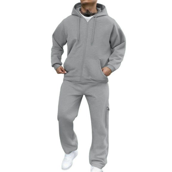 Mens Sweatsuits 2 Piece Casual Tracksuits Hoodie, Tracksuit Set Jogging Suit Sweatsuit with Pockets Long Sleeve Hooded Matching Joggers Sweatpants