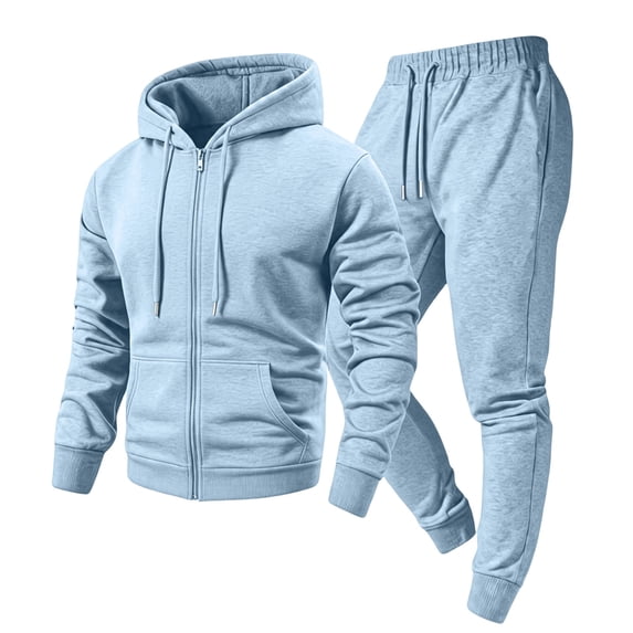Mens Sweatsuits 2 Piece Oversized Pullover Casual Sweatshirts With Kangaroo Pocket And Jogging Sweatpants Loose Fit Outfits Sweatsuit Set