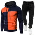 thumbnail image 1 of Mens Sweatsuits 2 Piece Sets, Athletic Tracksuit Set Sports Suit Long Sleeve Hooded Matching Joggers Sweatpants (M,Navy), 1 of 4
