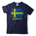 thumbnail image 1 of Mens Sweden Patriotic Flag Shirt Sweden Flag Tee Swedish Gifts Sweden National Country Tee (X-Large Navy Blue), 1 of 6