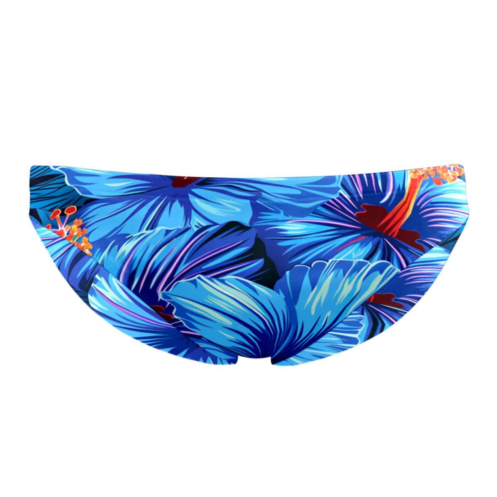 Mens Swim Briefs, Men's Athletic Swimwear Jammers, Hawaii Blue Hibiscus