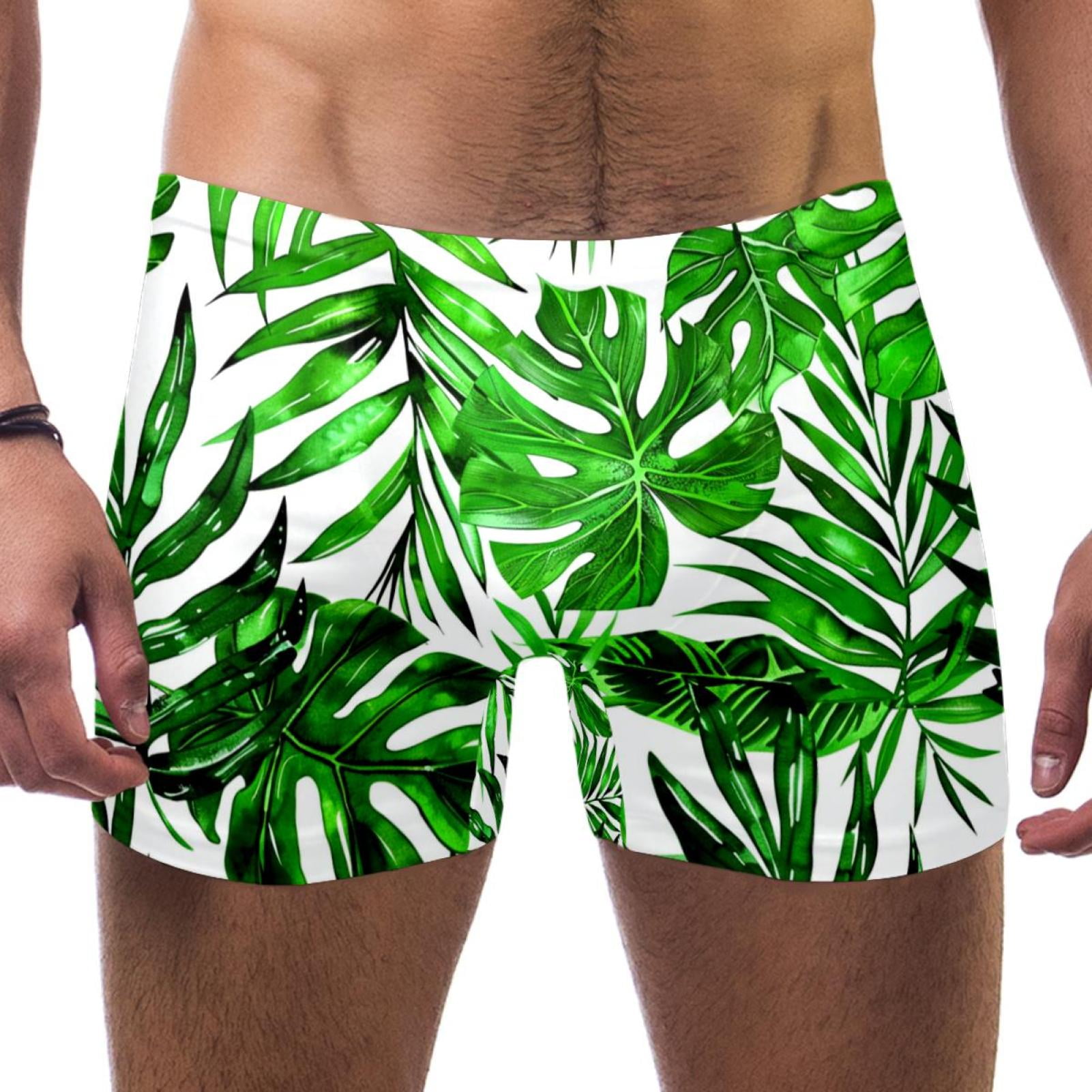 Mens Swim Briefs Mens Athletic Swimwear Jammers Modern Green