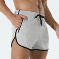 thumbnail image 1 of Mens Swim Running Shorts Mesh Zipper Pocket Drawstring 3 Inch Inseam Training, 1 of 7