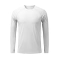 thumbnail image 1 of Mens Swim Shirt Long Sleeve UPF 50+ Sun Protection Shirt Rah Guard Athletic Quick Dry T Shirts White M, 1 of 6