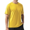 thumbnail image 1 of Mens Swim Shirt Short Sleeve UPF 50+ Sun Protection Shirt Rah Guard Athletic Quick Dry T Shirts Yellow L, 1 of 9