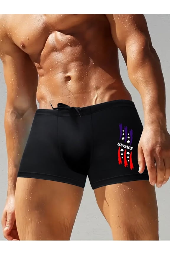 Mens Swim Short Beach Short for Men Swimming Bathing Suits Swimwear Surfing Printing Summer Fun Swim Trunks Beachwear