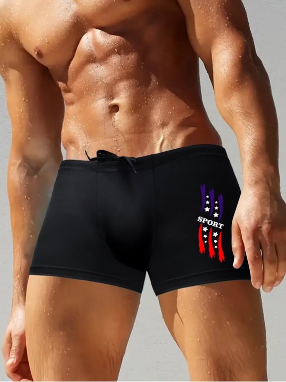 Mens Swim Short Beach Short for Men Swimming Bathing Suits Swimwear Surfing Printing Summer Fun Swim Trunks Beachwear