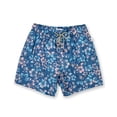 thumbnail image 1 of Mens Swim Shorts Dry Fast 4 Ways Stretch Swimming Trunks, Hibiscus Purple, Size: L, Vacay Land, 1 of 4