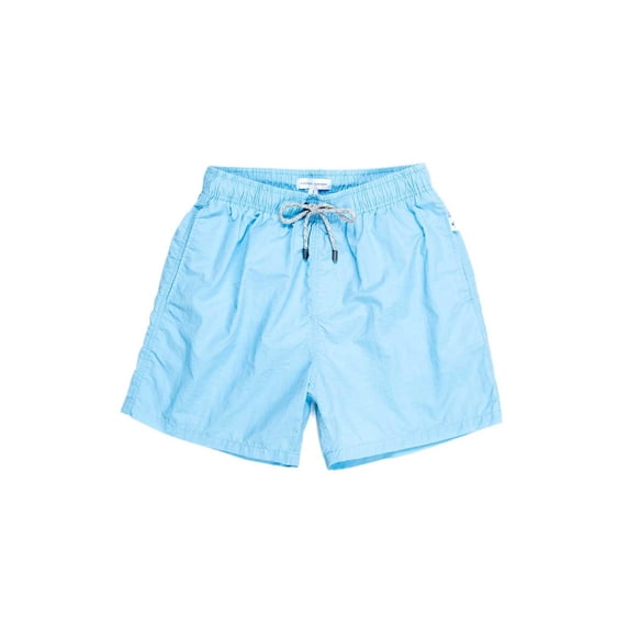 Mens Swim Shorts Dry Fast 4 Ways Stretch Swimming Trunks, Solid Lt. Blue, Size: L, Vacay land