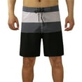 thumbnail image 1 of Mens Swim Shorts Leisure Layer Design Stylish Printed Versatile Beach Clothes for Men,Grey,32, 1 of 5
