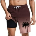 thumbnail image 1 of Mens Swim Shorts Qiggri Men Casual Fashion Print Shorts With Pockets Elastic Waist Beach Pants Mens Board Shorts Swimwear, 1 of 5