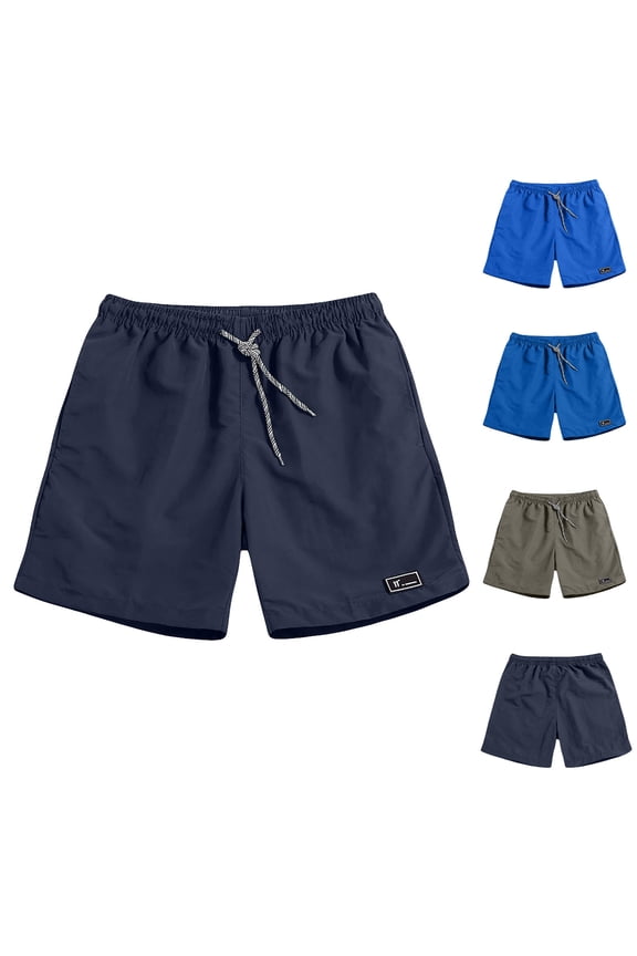 Mens Swim Shorts Quick Dry Short Swim Trunks Funny Bathing Suits Shorts 5 Inch Big and Tall Size M-5XL Sky Blue