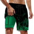 thumbnail image 1 of Mens Swim Shorts Summer Casual Double Layer Pants Fashion Versatile Casual Printed Shorts Beach Shorts, 1 of 4