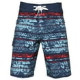 thumbnail image 1 of Mens Swim Shorts Trunks Surfboard Beach Print Pattern Ocean Current Polyester, 1 of 2
