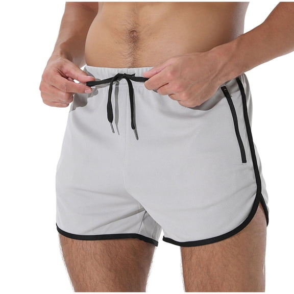 Mens Swim Shorts with Zip Pockets, Swimming Trunks Men Striped Printed Board Shorts Holiday Beach Surfing Boardshorts Summer Casual Elastic Waist Running Training Work Short Pants Beachwear