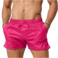 thumbnail image 1 of Mens Swim Shorts with Pockets,Mesh Breathable Quick Drying Solid Color Slim Leg Swimming Surfing Beach Shorts, 1 of 6