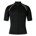 thumbnail image 1 of Mens Swim Top Zip Front Half Sleeve Mock Neck Slimming Surfing Wetsuits Bathing Suits, 1 of 8