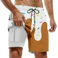 thumbnail image 1 of Mens Swim Trunk Dripping Ice Cream Quick Dry Swim Shorts Mens Swimsuit Board Shorts With Pockets Gold S, 1 of 4