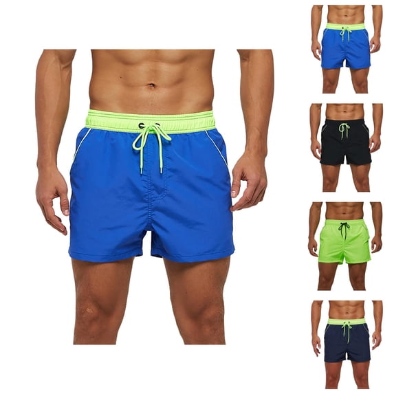 Mens Swim Trunks 2026 Summer Casual Elastic Waist Quick Drying Swim Shorts with Pockets Beach Shorts