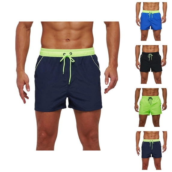 Mens Swim Trunks 2026 Summer Casual Elastic Waist Quick Drying Swim Shorts with Pockets Beach Shorts