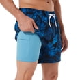 thumbnail image 1 of Mens Swim Trunks 5 inch with Compression Liner Swim Shorts Quick Dry Beach Shorts Zipper Pocket, 1 of 1
