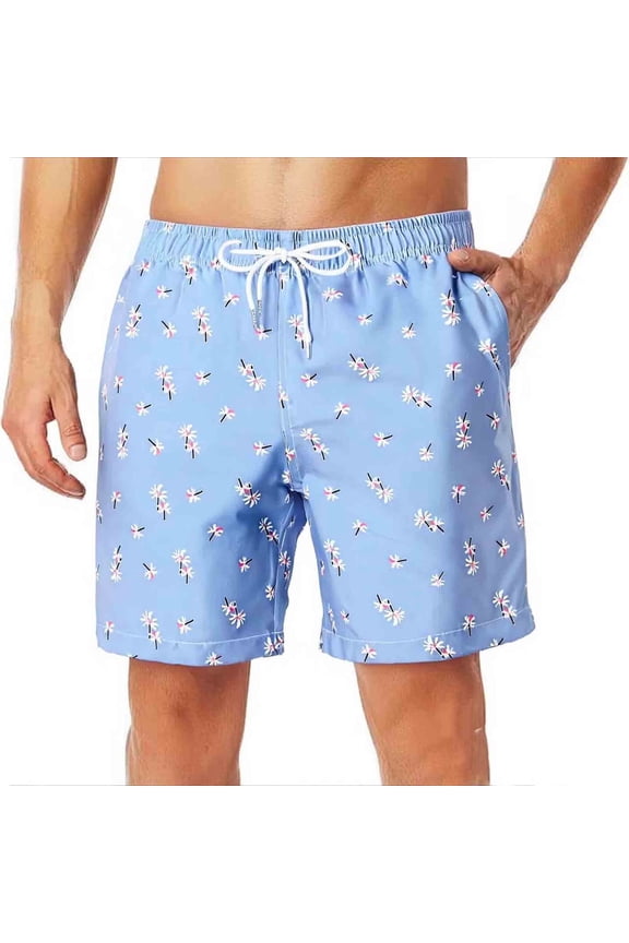 Mens Swim Trunks 5" with Mesh Lining Quick Dry Bathing Suits for Men Black Wave Size 2xl