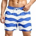 thumbnail image 1 of Mens Swim Trunks 5" with Mesh Lining Quick Dry Bathing Suits for Men Black Wave Size m, 1 of 7