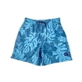 thumbnail image 1 of Mens Swim Trunks 6 Quick Dry Swimwear Stretchy Shorts with a Liner, Blue Silver Hibiscus 6 Stretch, Size: 2X, Spicy Tuna, 1 of 3