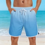Mens Swim Trunks 7" Quick Dry Stretch Swim Shorts Bathing Suits Swimwear Beach Shorts with Pockets