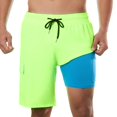 thumbnail image 1 of Mens Swim Trunks 9 Inch Inseam Compression Liner Quick Dry Long Board Shorts Swimsuit Anti-Chafe, 1 of 1