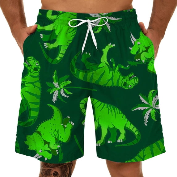 Mens Swim Trunks 9 Inch Stretchable Beach Pants Soft Swimwear Swimsuits for Beach Swimming Surfing