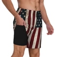 thumbnail image 1 of Mens Swim Trunks America Flag Quick Dry Board Shorts with Compression Liner, 1 of 6