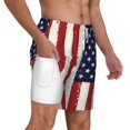 thumbnail image 1 of Mens Swim Trunks America Flag Quick Dry Board Shorts with Compression Liner, 1 of 6
