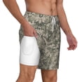 thumbnail image 1 of Mens Swim Trunks Army Digital Camouflage Quick Dry Board Shorts with Compression Liner, 1 of 6