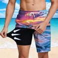 thumbnail image 1 of Mens Swim Trunks Bathing Suit 7 Inch Inseam Compression Liner Beach Board Shorts Swimsuit Quick Dry, 1 of 8