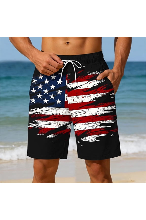 Mens Swim Trunks Bathing Suit Mens Swimsuit Swimwear Beach Shorts Quick Dry 7 Inch
