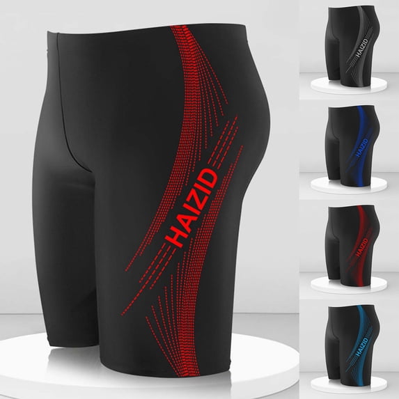 Mens Swim Trunks Beach Shorts Loose Fit Casual Solid Color Swimwear Summer Breathable Bathing Suits Red XXXL