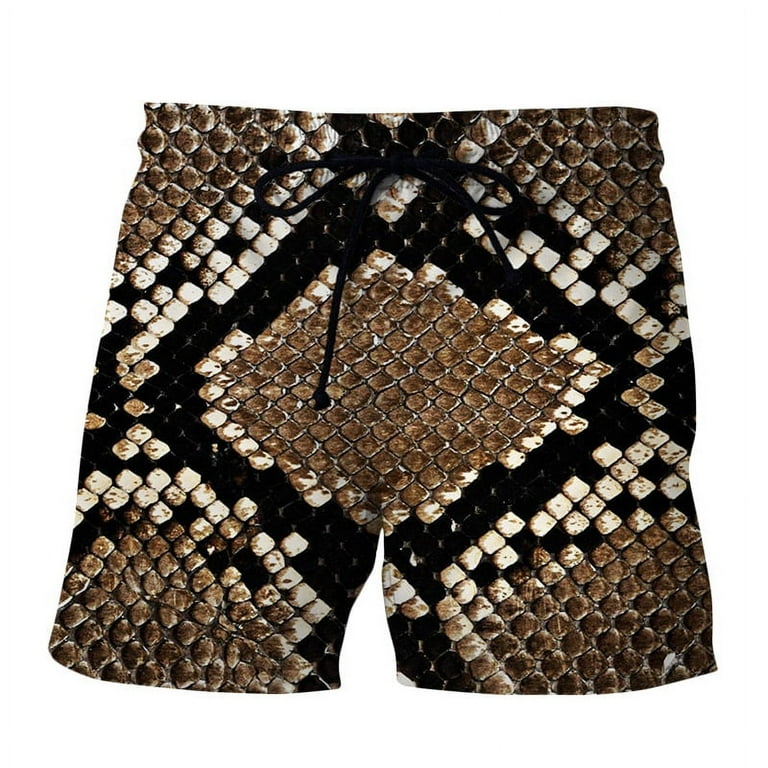 Leopard print mens bathing 2024 suit