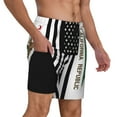 thumbnail image 1 of Mens Swim Trunks California America Flags Quick Dry Board Shorts with Compression Liner, 1 of 6