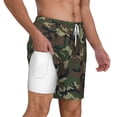 thumbnail image 1 of Mens Swim Trunks Camouflage Quick Dry Board Shorts with Compression Liner, 1 of 6