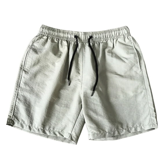 Mens Swim Trunks Casual Candy Colored Quarter Sports Loose Quick Drying Thin Beach Walkshorts Cargo Bermuda Grey Short Pants Sizes 3XL