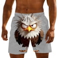 thumbnail image 1 of Mens Swim Trunks Casual Elastic Wasit Loose Fit Drawstring Shorts Cartoon Summer Beach Short Pants with Pockets Gray 5XL, 1 of 3