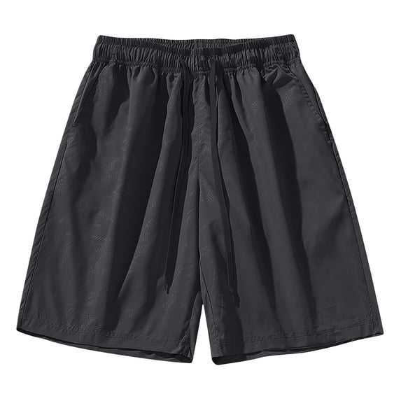 Mens Swim Trunks Elastic Waist Drawstring Hawaiian Summer Outfits Solid Color Pockets Shorts Fathers Gift