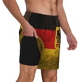 thumbnail image 1 of Mens Swim Trunks German Flag With The German Quick Dry Board Shorts with Compression Liner, 1 of 6