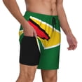 thumbnail image 1 of Mens Swim Trunks Guyana Flag Quick Dry Board Shorts with Compression Liner, 1 of 6