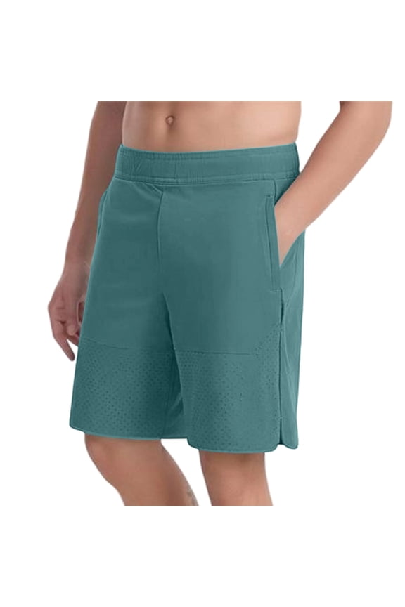 Mens Swim Trunks Gym Shorts with Pocket Quick Dry Breathable for Workout Runing Beach Pool