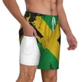 thumbnail image 1 of Mens Swim Trunks Jamaica Flag Jamaican Quick Dry Board Shorts with Compression Liner, 1 of 6